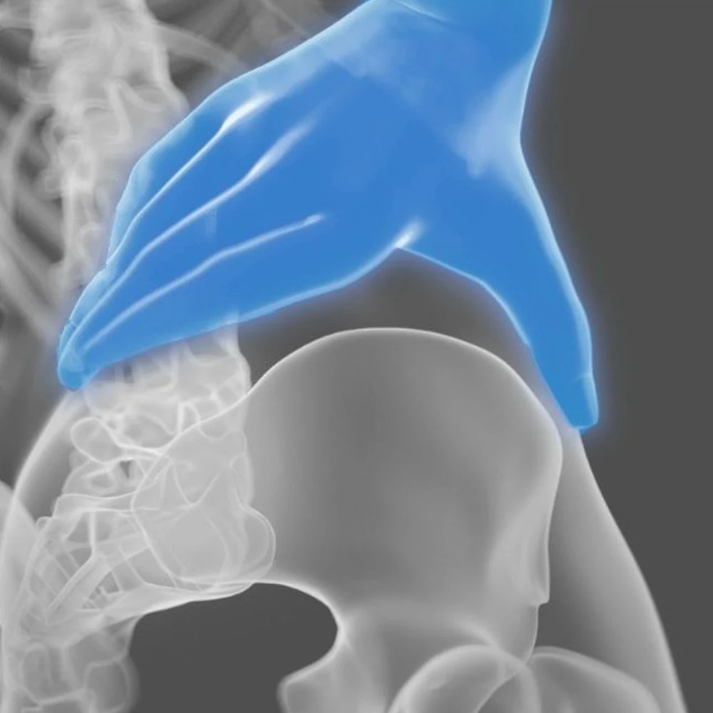 Manual therapy releasing the muscles around the lumbar spine